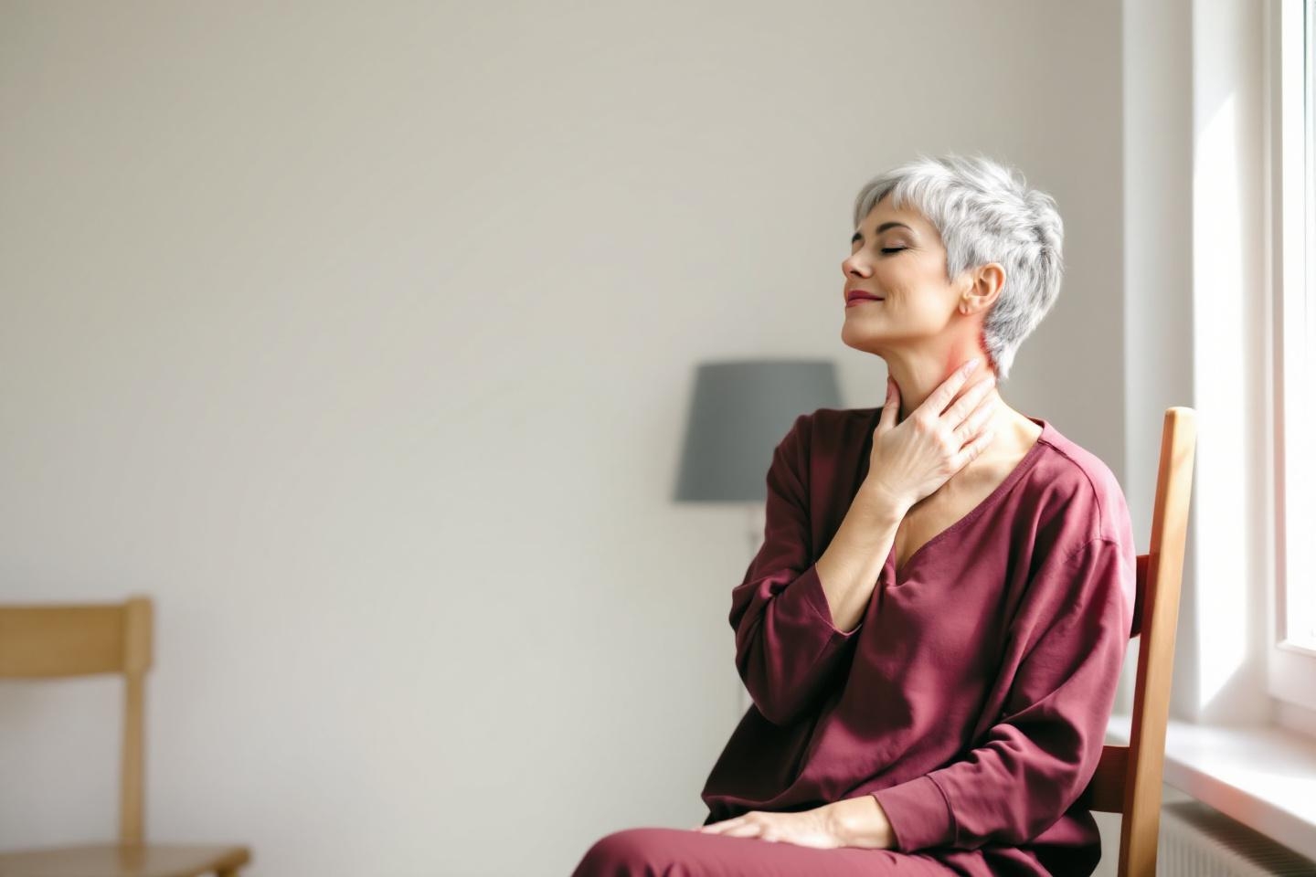 Et si vous pouviez apaiser les raideurs de la nuque sans quitter votre chaise ? Essayez cet exercice