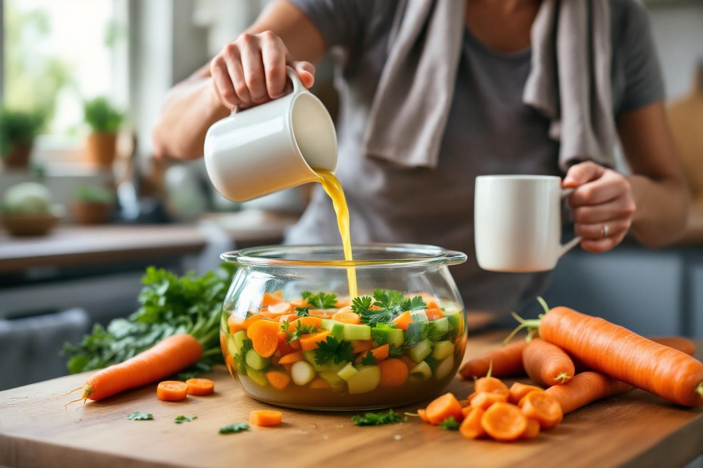 Cette recette de bouillon maison anti-gaspi booste l’énergie et la récupération après le sport