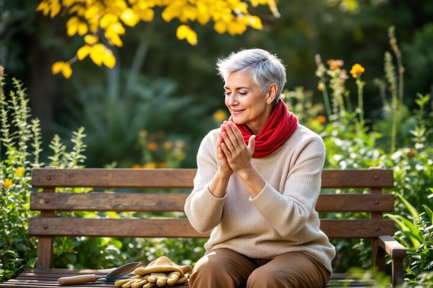 Mon exercice du jour pour assouplir et relaxer mes mains après le jardinage