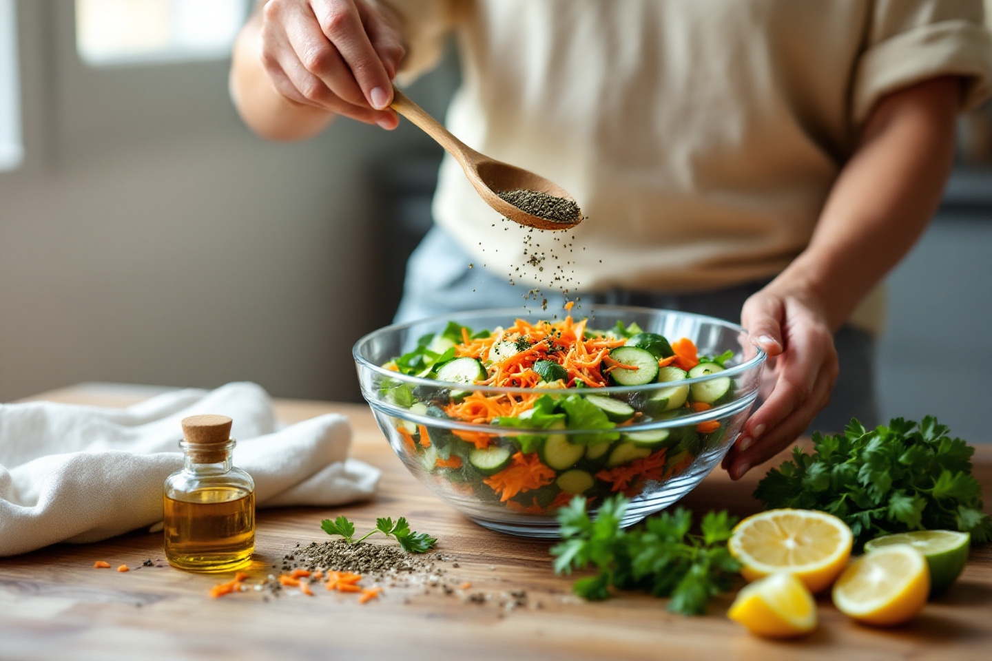Ventre plat durable : le geste simple à adopter au moment d’assaisonner vos assiettes