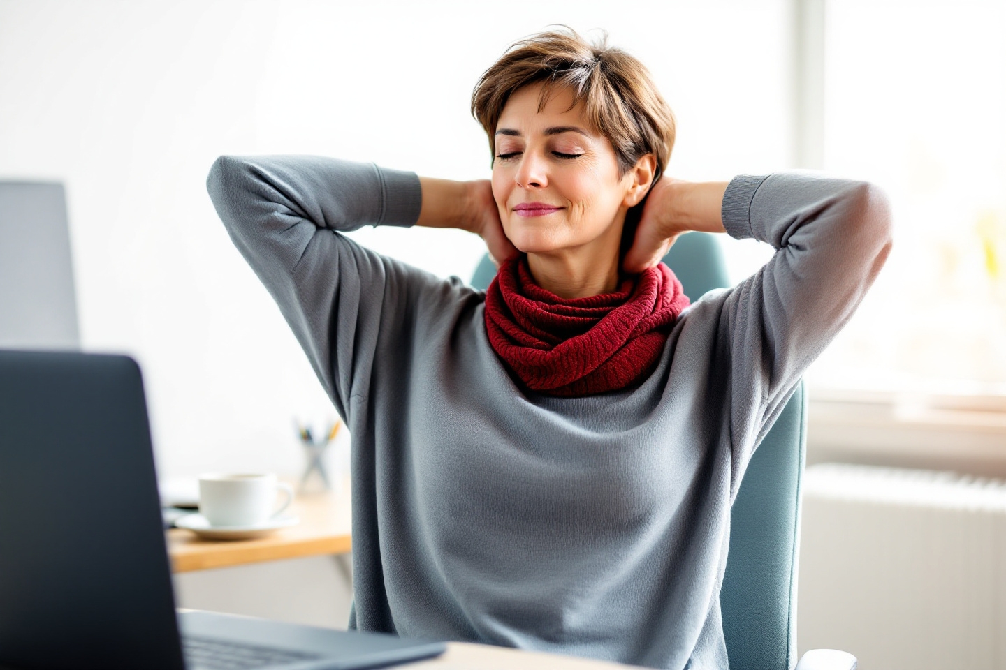 Mon exercice du jour pour détendre les trapèzes et prévenir les raideurs après le travail