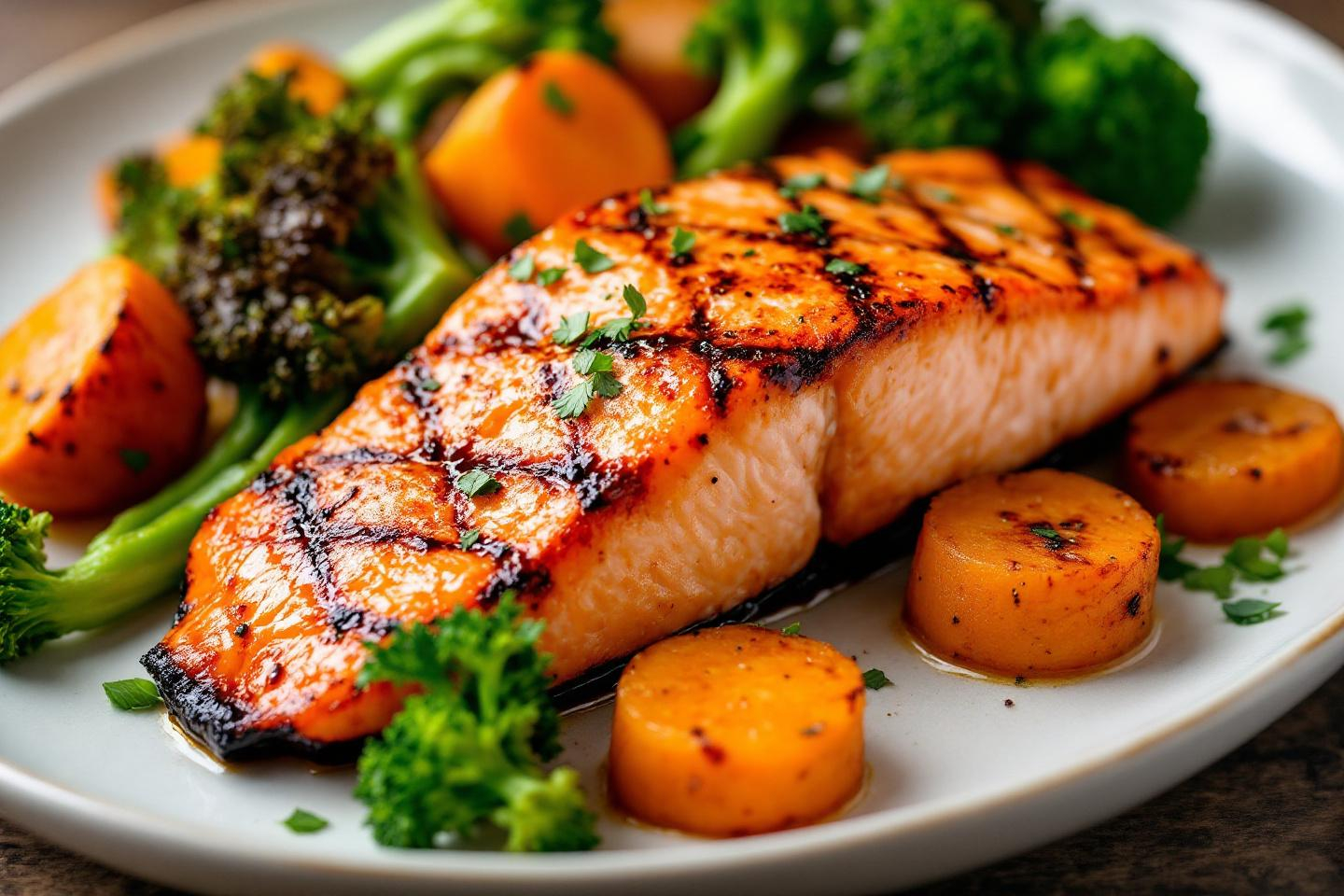 Ce plat coloré au saumon permet de garder la ligne après l’effort