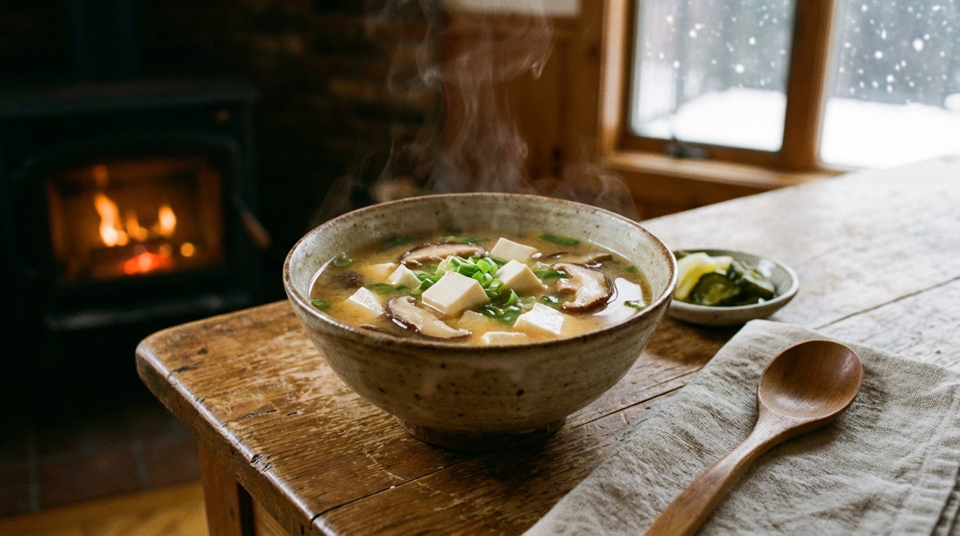 Cette soupe miso au tofu soyeux et aux shiitake renferme un composé neuroprotecteur que les Japonais consomment depuis des siècles