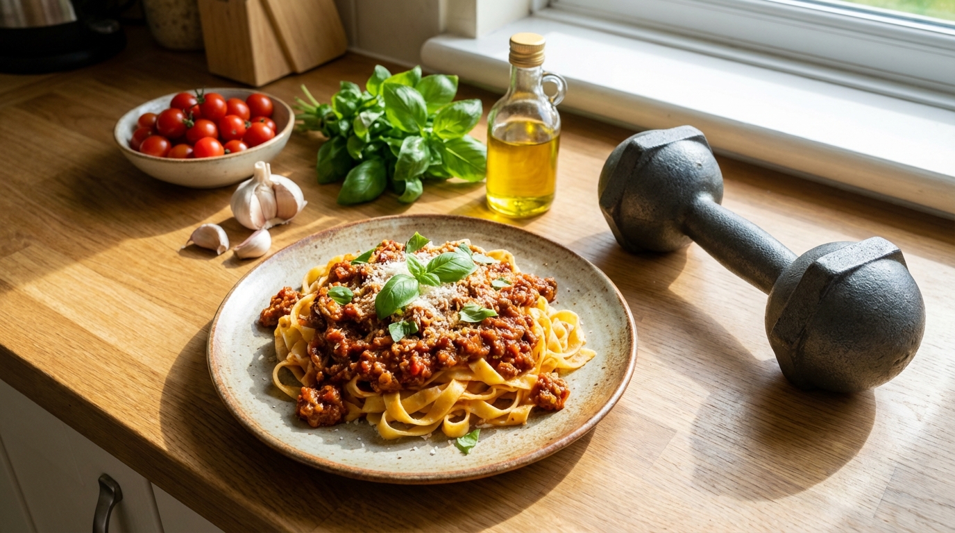 En plus d’être délicieuse, cette bolognaise délivre 30g de protéines par assiette pour faire grossir vos muscles