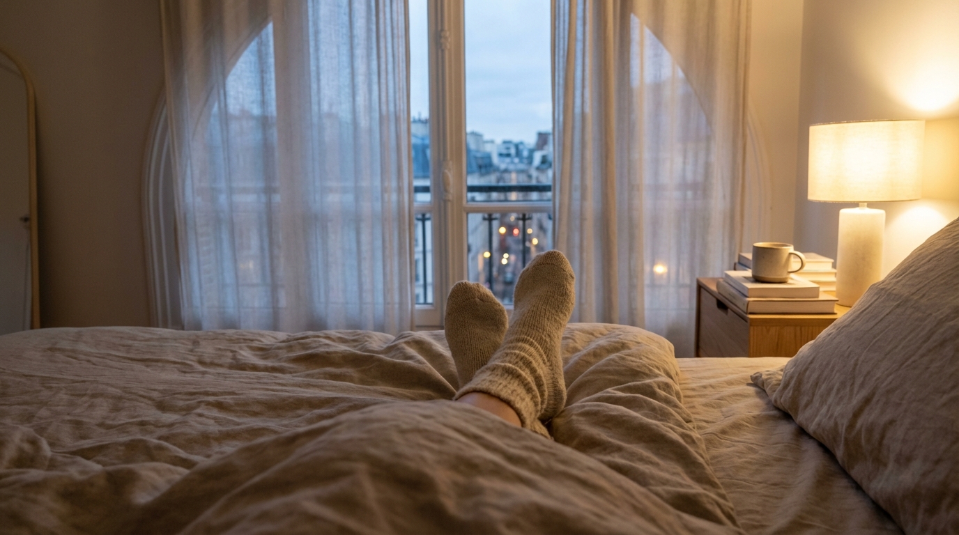 Vos pieds glacés au lit ne sont pas une question de température : votre corps bloque volontairement le sommeil