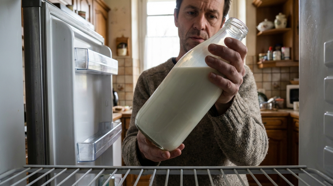 Votre lait tourne trop vite ? Le problème vient d’un endroit précis de votre frigo
