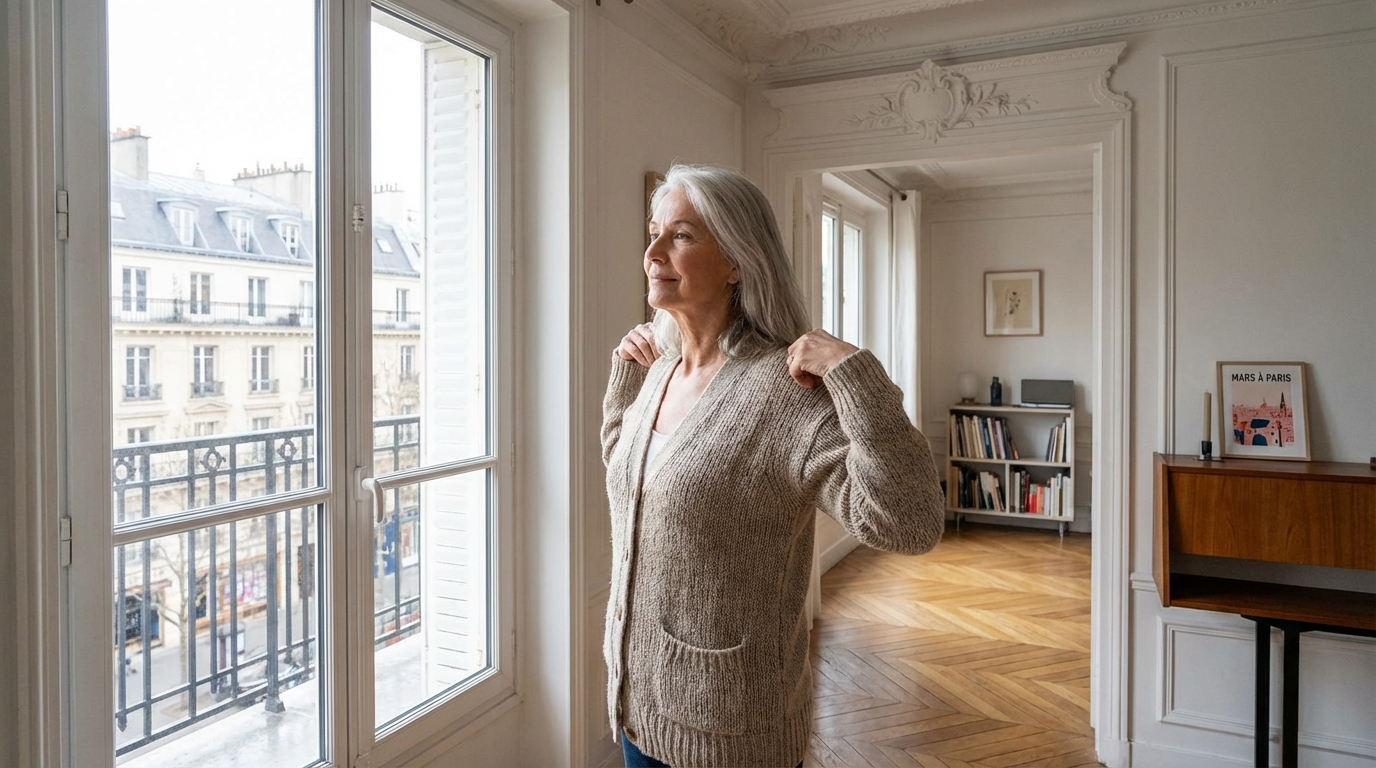 Mon exercice du jour pour détendre le haut du dos et éviter l’enroulement des épaules