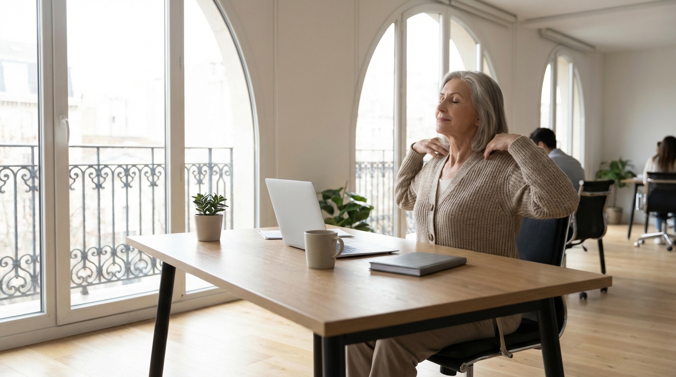 L’exercice utile pour relâcher vos épaules tendues en quelques minutes, même au travail