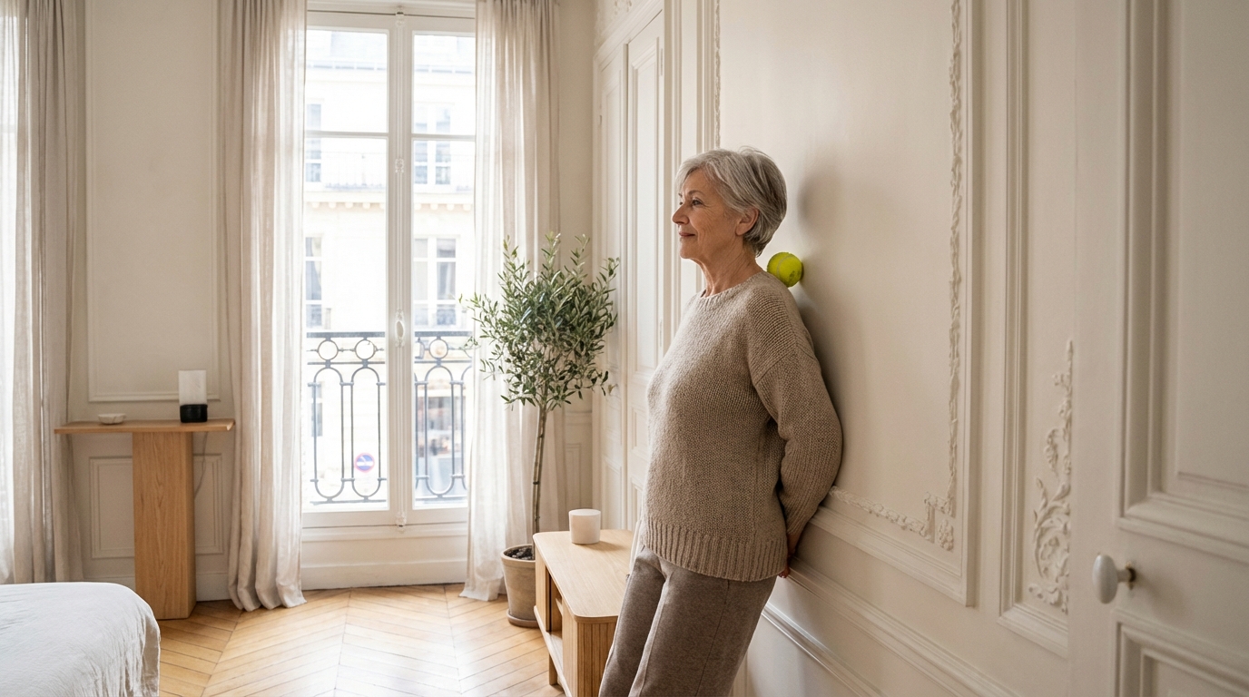 Mon exercice du jour pour délier le haut du dos quand la zone entre les épaules se crispe en fin de journée