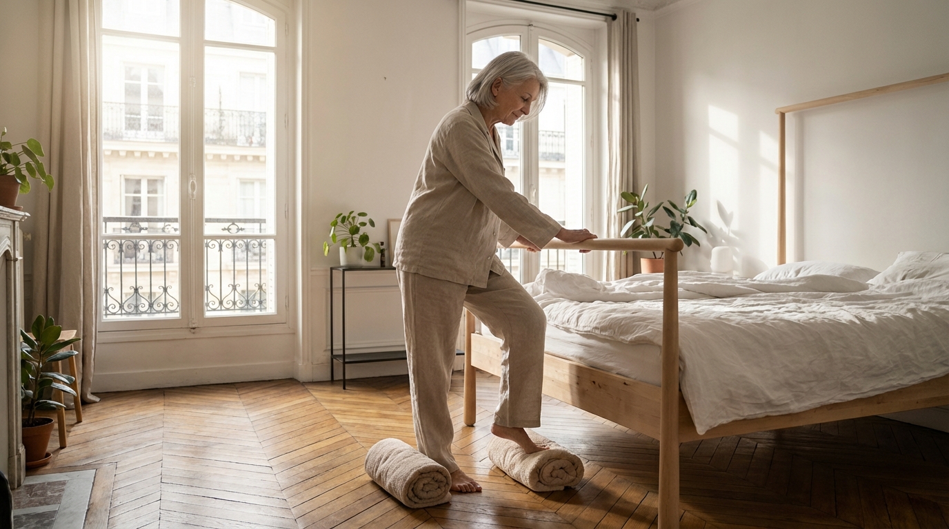 Ce geste de 2 minutes au réveil suffit à redonner de la souplesse à vos chevilles